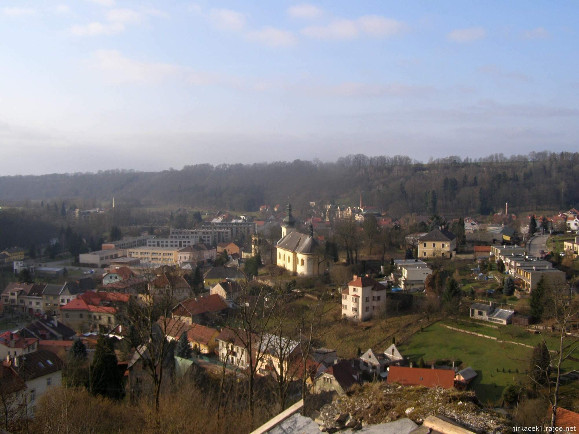 Brandýs nad Orlicí - pohled na město ze zříceniny hradu
