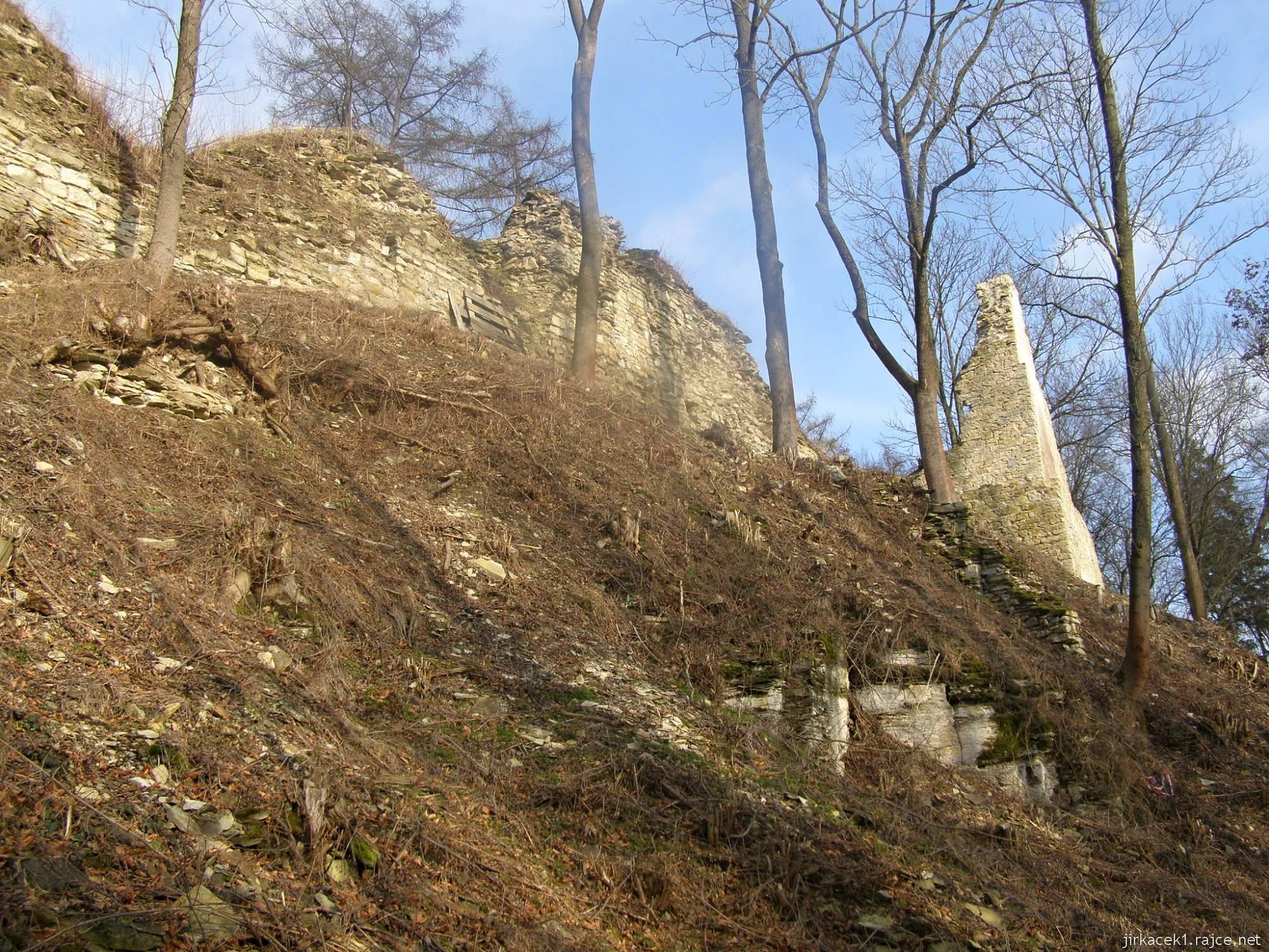 Brandýs nad Orlicí - zřícenina hradu 09 - celkový pohled na zdi