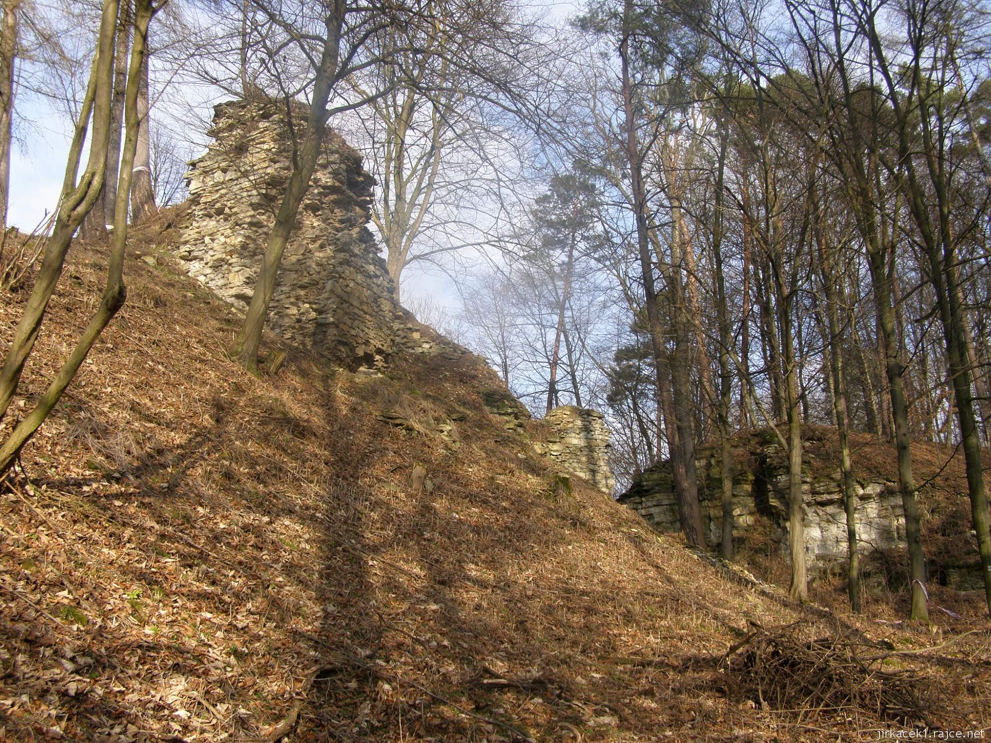 Brandýs nad Orlicí - zřícenina hradu 11 - zbytky zdí