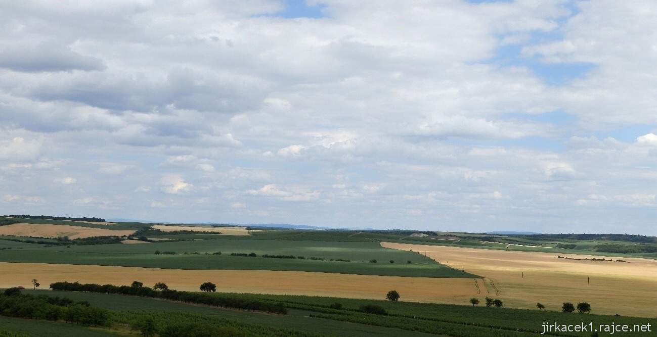 Velké Pavlovice - rozhledna Slunečná - výhled z věže