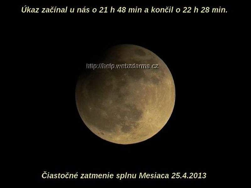zatmenie Mesiaca 2013