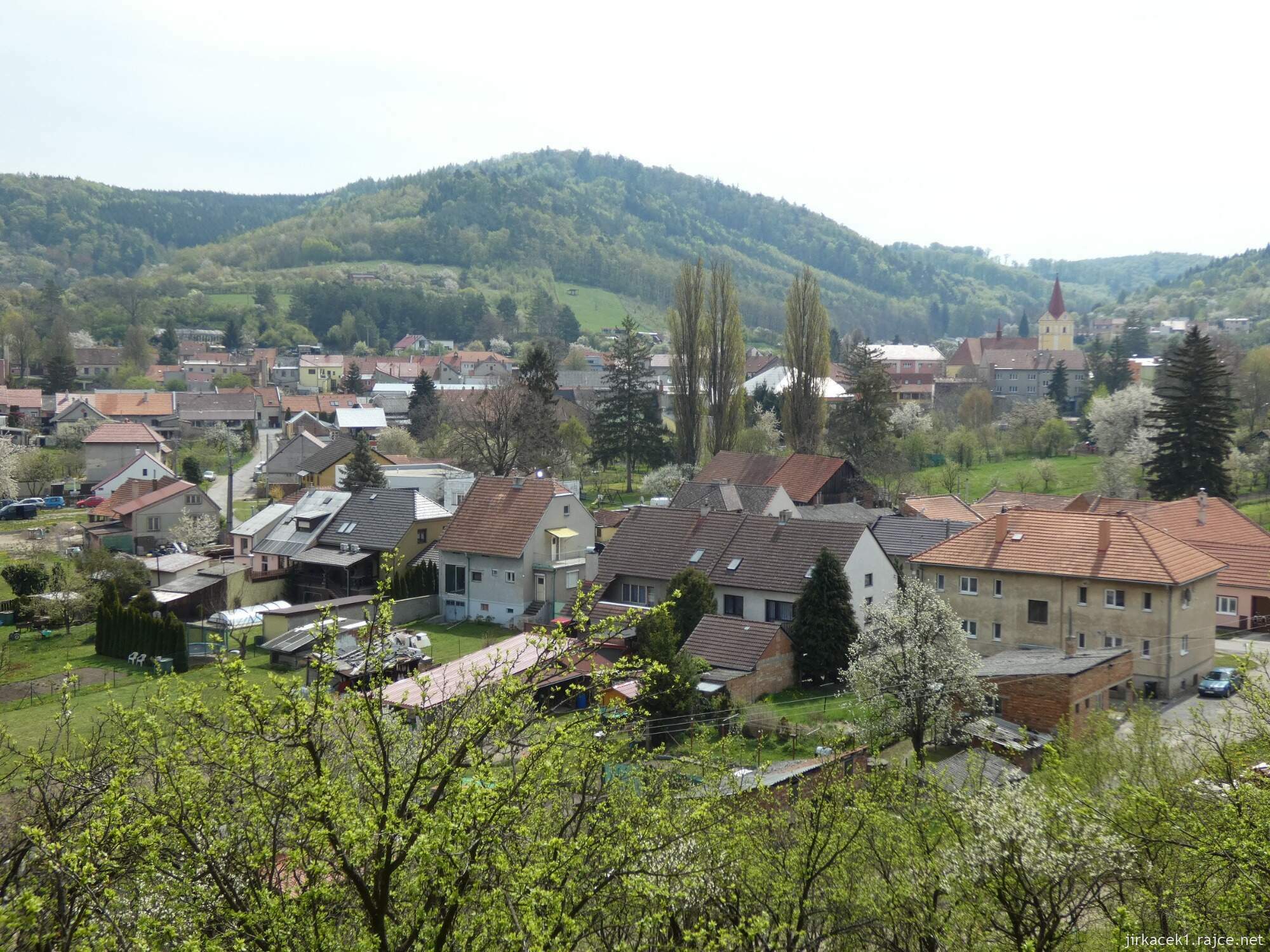 Koryčany - pohled na město od kaple sv. Floriána 