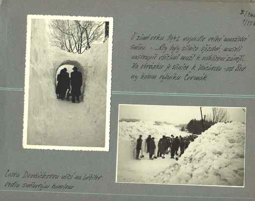 Sněhové závěje v roce 1941