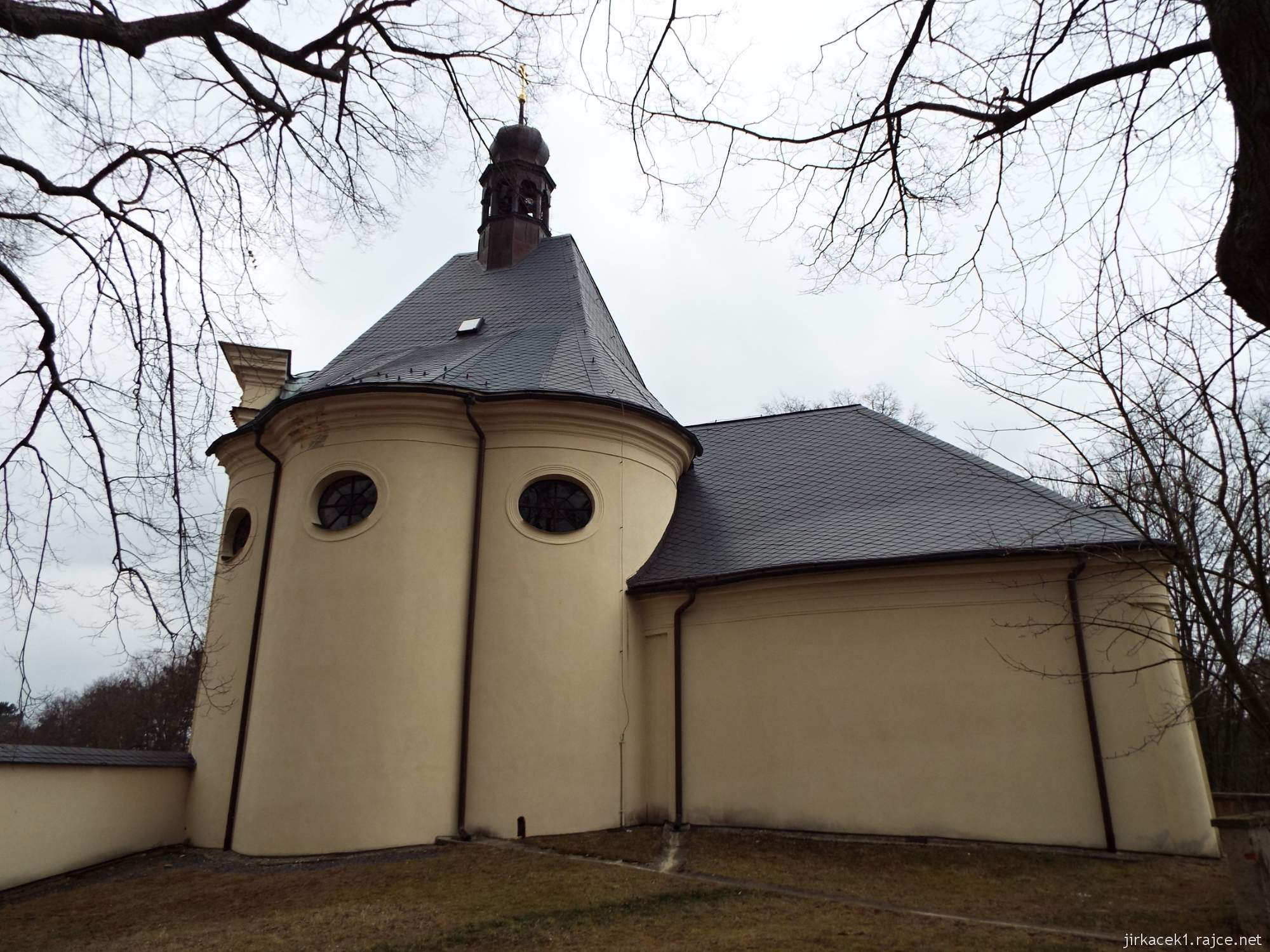 Jaroměřice u Jevíčka - Kalvárie - Kostel Povýšení sv. Kříže - zadní pohled
