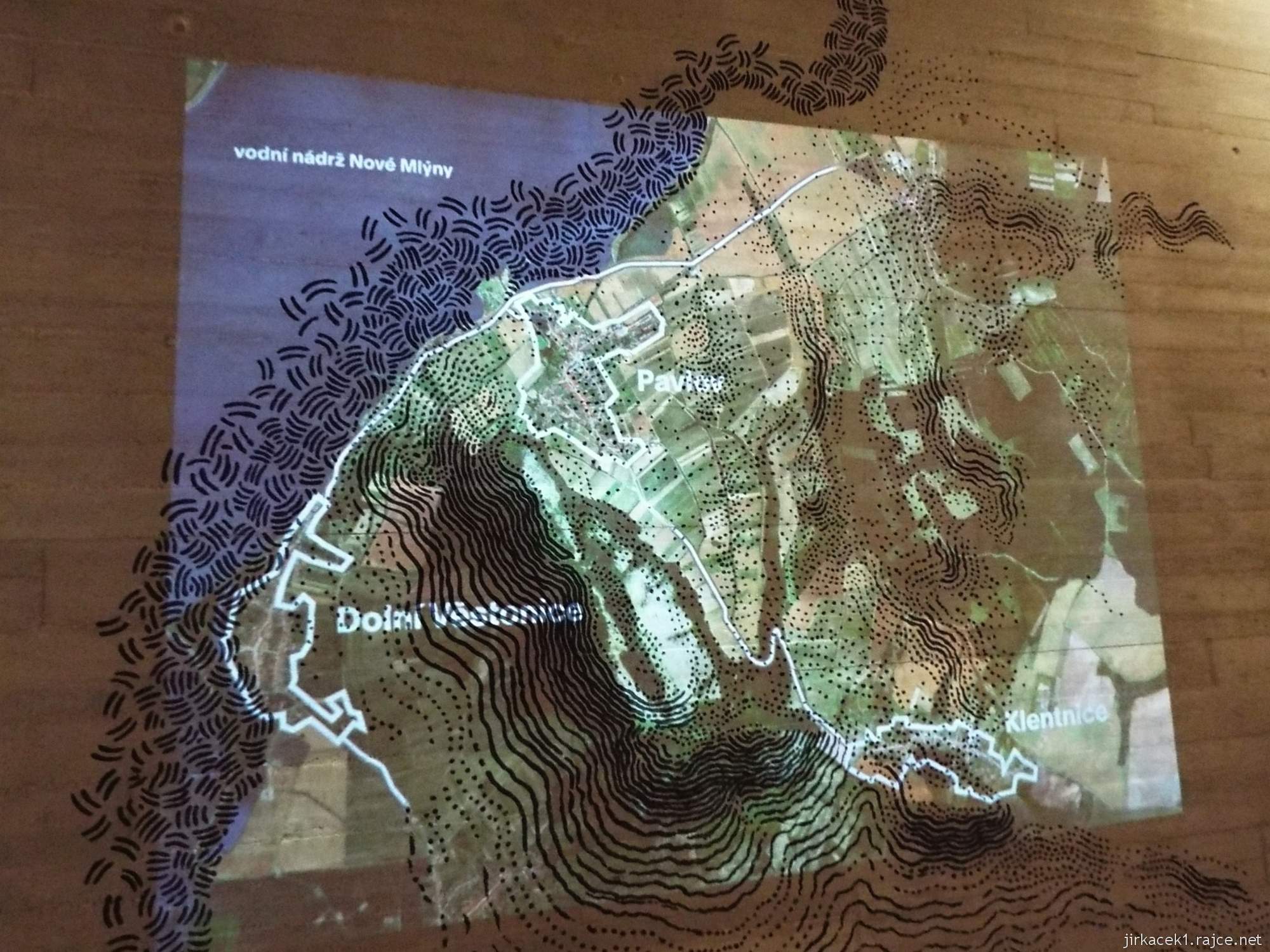 Archeopark Pavlov 07 - expozice Místo světového dědictví - mapa