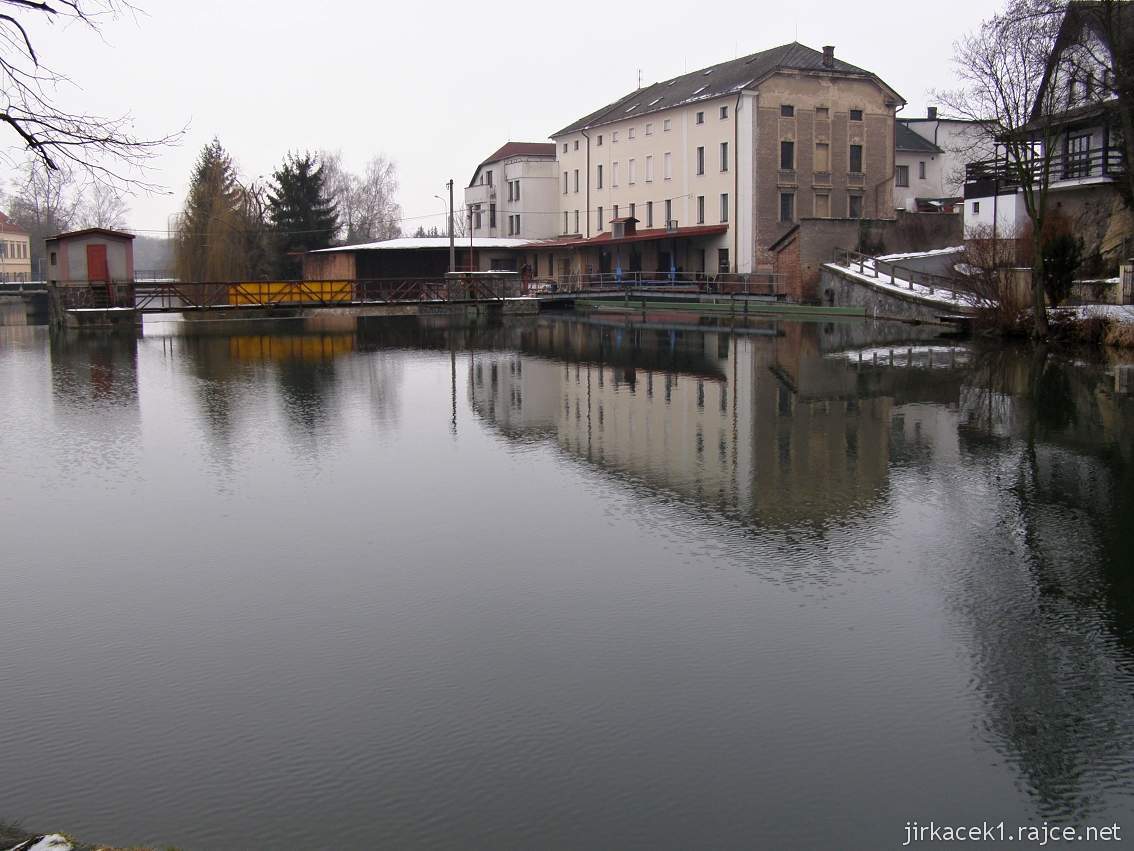 Choceň - Horní mlýn na Podskalí - mlýn a Tichá Orlice - pohled od pivovaru