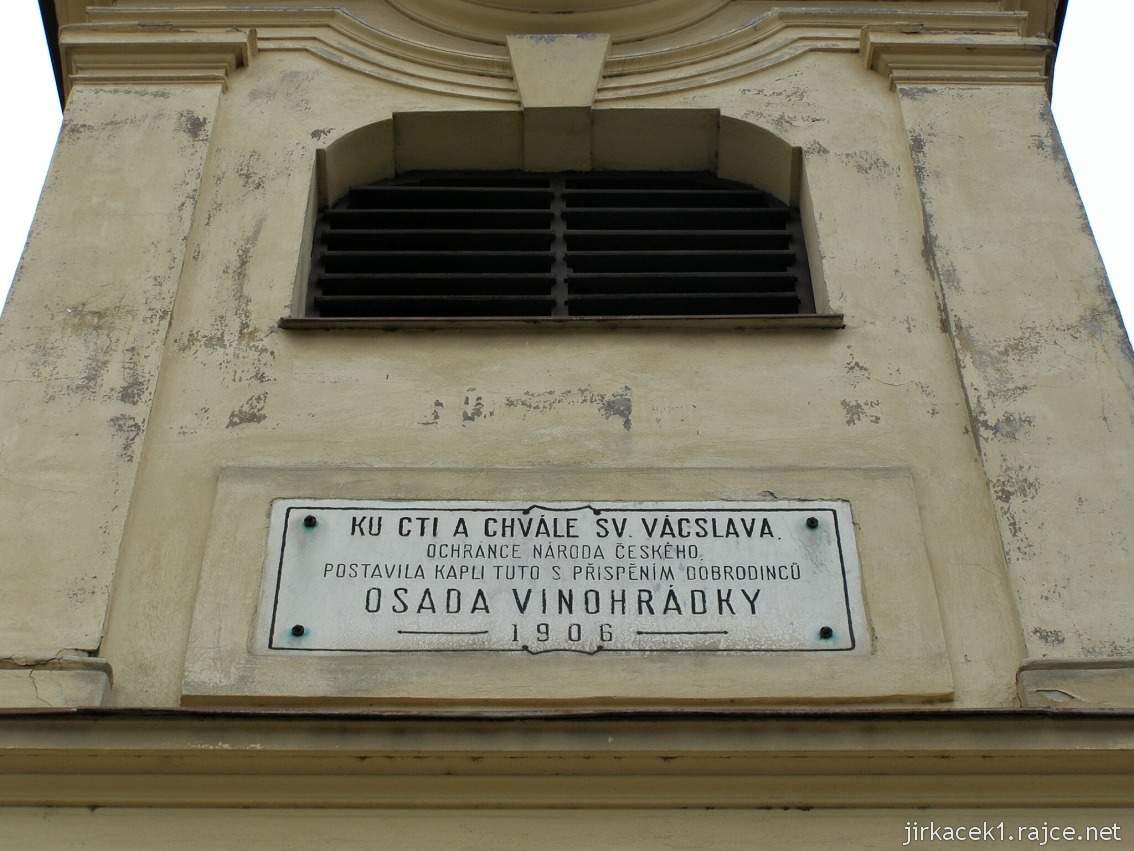 BRNO - kaple sv.Václava - nápis nad vchodem